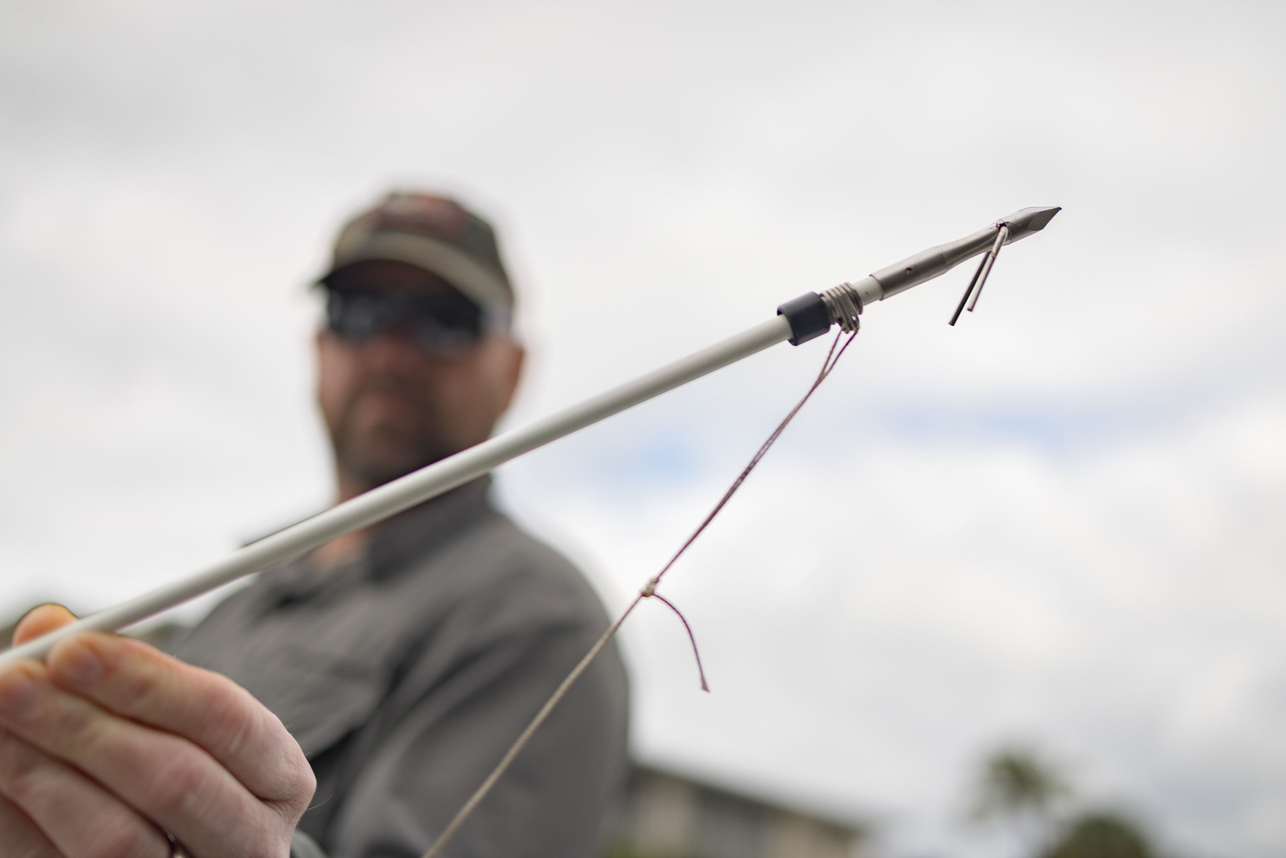 Detail of the tip of an Umarex FISHR Arrow